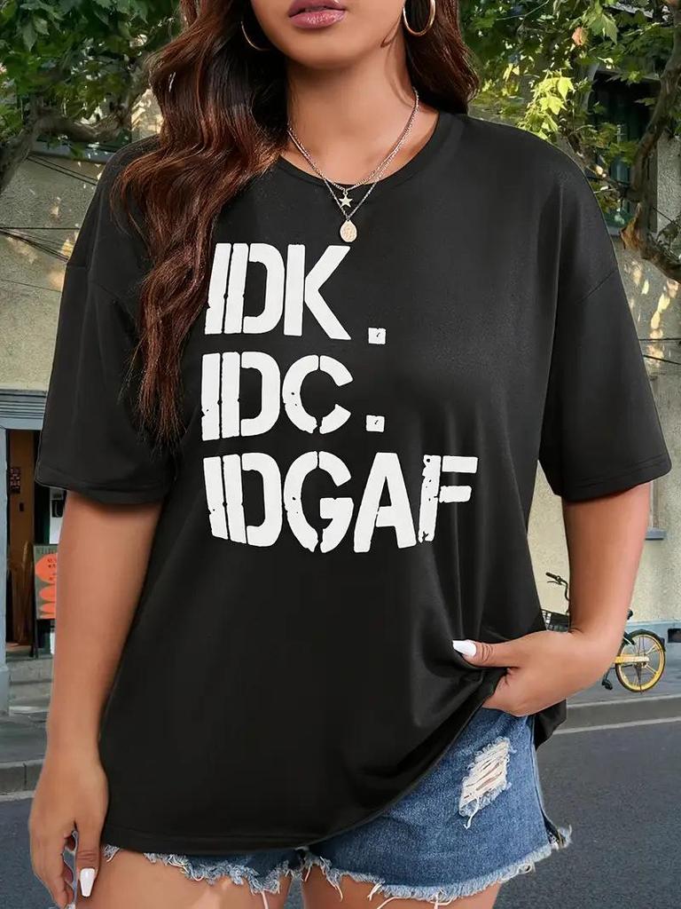 Women's European & American Short-Sleeved Christmas Crew Neck Top