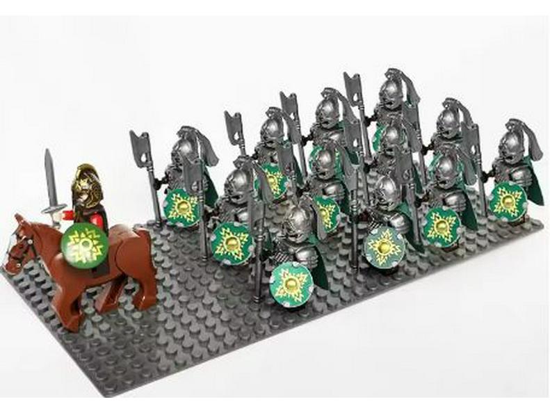 Roman Warrior Cavalry Series Minifigure Building Blocks Set (21 Pcs)