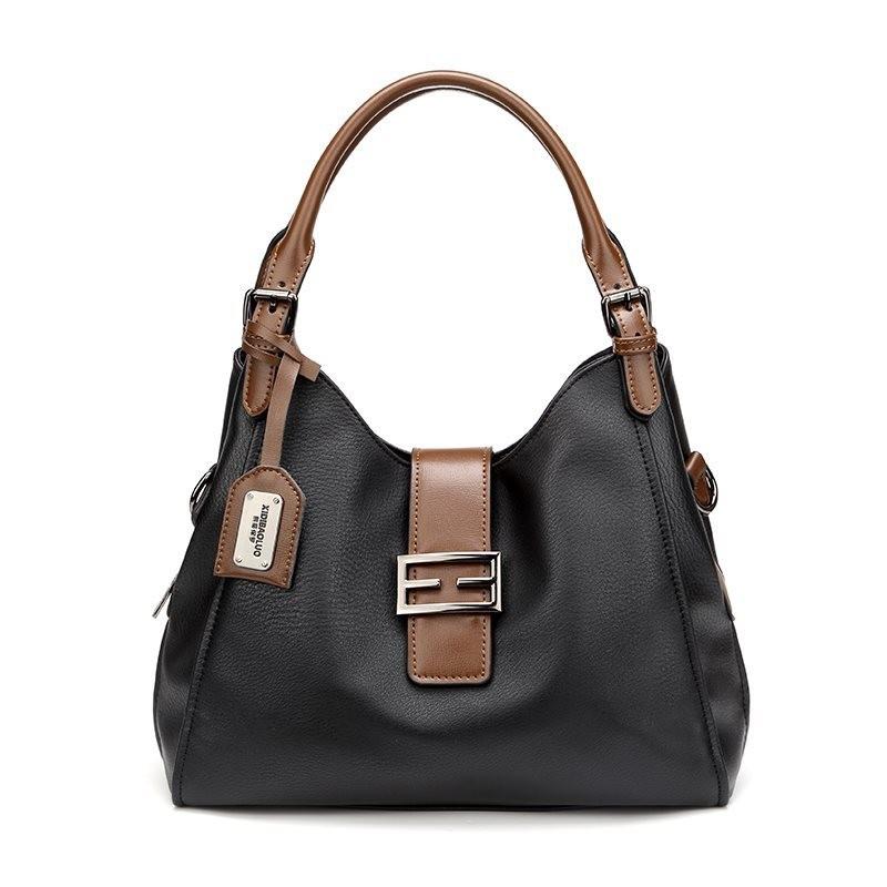 Chic Genuine Leather Bucket Handbag For Women Spacious Stylish Shoulder Crossbody