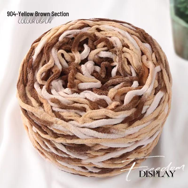 New 3.8 Liang Colored Ice Yarn: Thick Single-Strand for Crochet - Ideal for Shoes, Slippers, Scarves, and Seat Cushions.