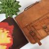 Men's Genuine Vintage Soft Leather Messenger Bags Shoulder Laptop Bag Briefcases