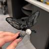 Women's Black Lace Bunny Ear Hair Clip for Bangs