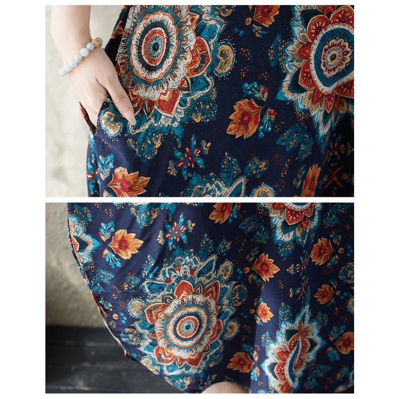 DIMANAF New 2026 Women Long Dress Plus Size Summer Beach Loose Oversize Maxi Floral Print Fashion Lady Sundress Clothing