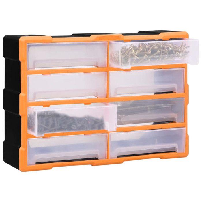 Organisateur multi tiroirs avec 8 grands tiroirs 52x16x37 cm