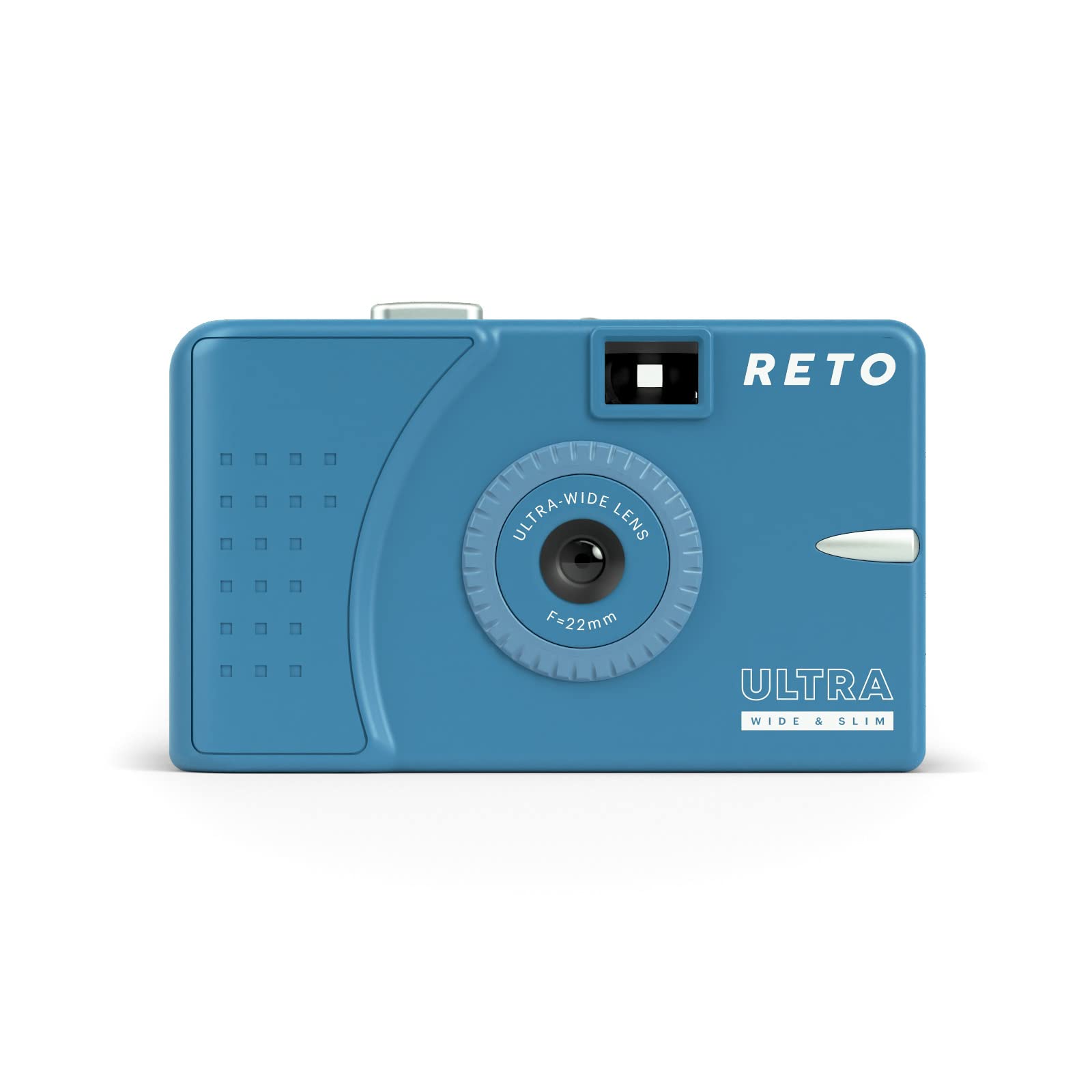 

RETO Ultra Wide Slim 35mm Reusable Daylight Film Camera 22mm Wide Angle Easy to Use & - Lens, Focus-Free, Lightweight, (Marquee Blue)