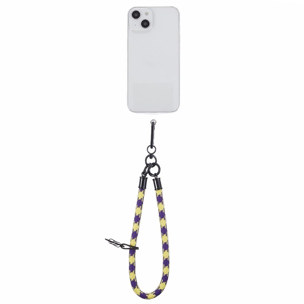 Alça de Pulso para Celular 8mm 30cm Cordão Curto Bicolor com Patch para Câmera Crachá de Identificação Chaves