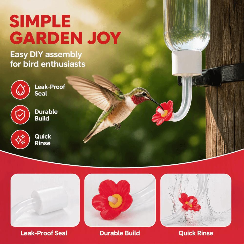 3PCS Rubber Stopper Floral Feeder Tubes ABS DIY Bird Feeder Tubes DIY Custom Feeders