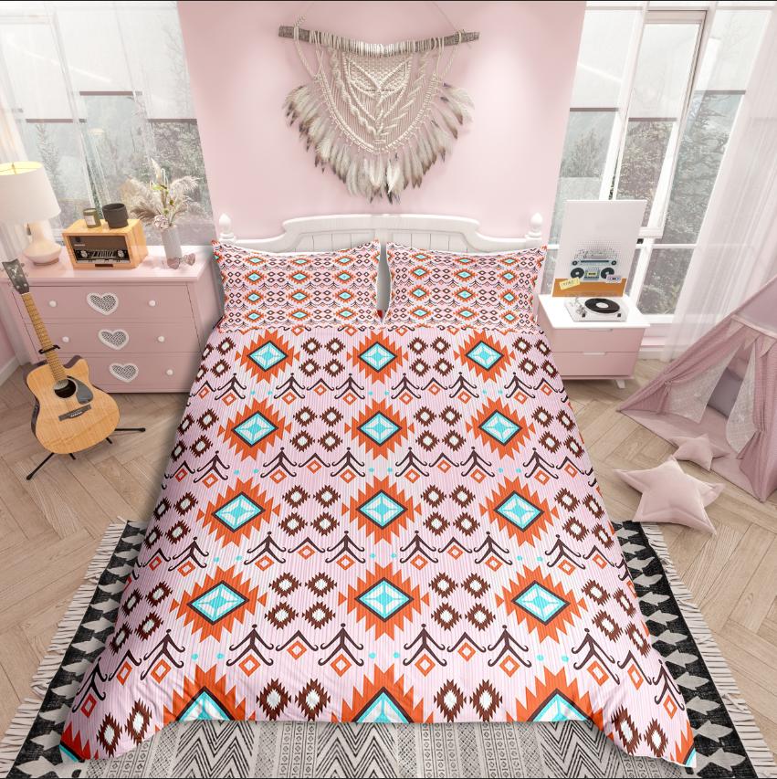 Comforter Homewish Tribal Aztec Bohemian Theme Bedding Set For Teensexotic Style Decor