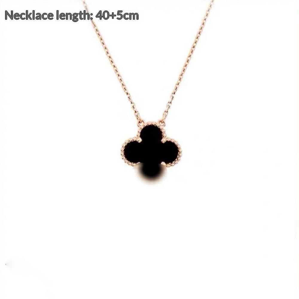 Four-leaf Clover Necklace for Women Natural White Mother-of-pearl Carnelian Sweater Chain