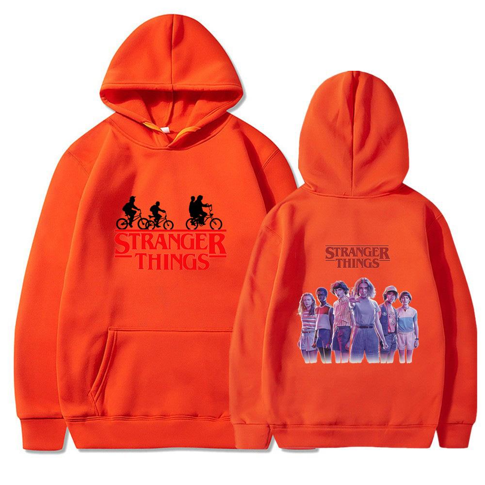 Men's and Women's Fleece Sweater Jumper Hoodie Anime hoodieStranger Things4