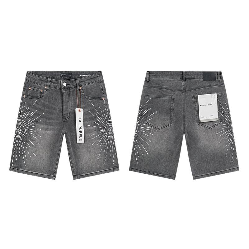 Trendige Marke PURPLE BRAND JEANS Europäische und amerikanische High-Street-weite vielseitige Jeans-Shorts für Männer und Frauen