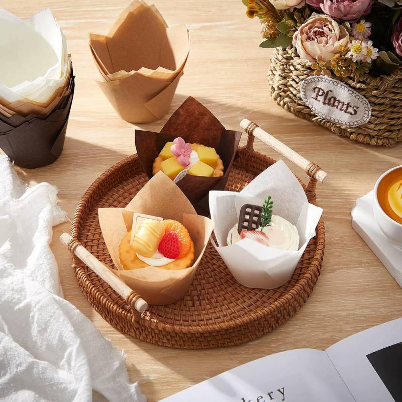 Muffin Paper Cups High Temperature Oilproof Baking Cups For Pastry Shops And Home Baking
