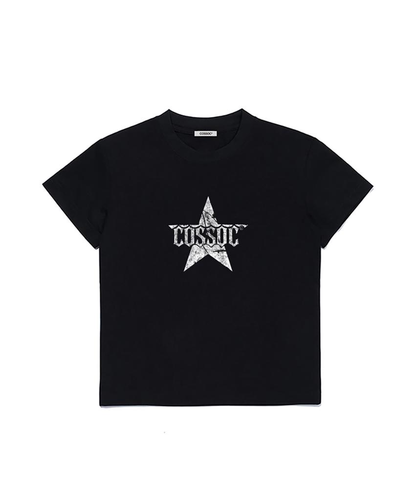 Koso (W) Star Crack Crop T-Shirt (Black)