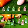 10-30pcs Bunny Miniatures Figurines Rabbit Miniature Easter Garden Landscape Garden Bunny for Easter Accessorie Dollhouses Decor