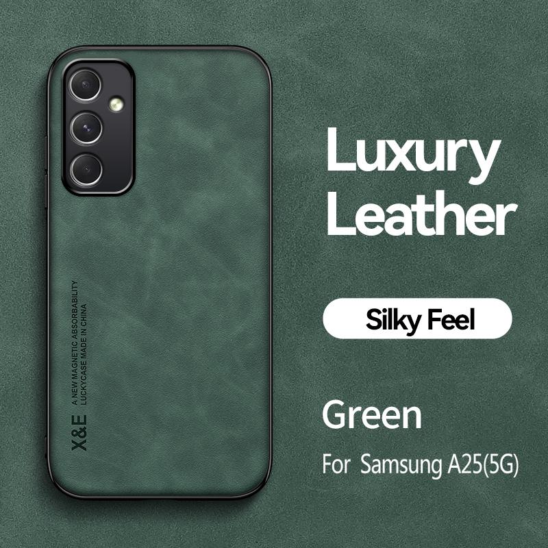 For Samsung Galaxy A25 A55 5G Case Magnetic Holder Leather Phone Case For Samsung A55 A 25 55 5g Shockproof Bumper Back Cover