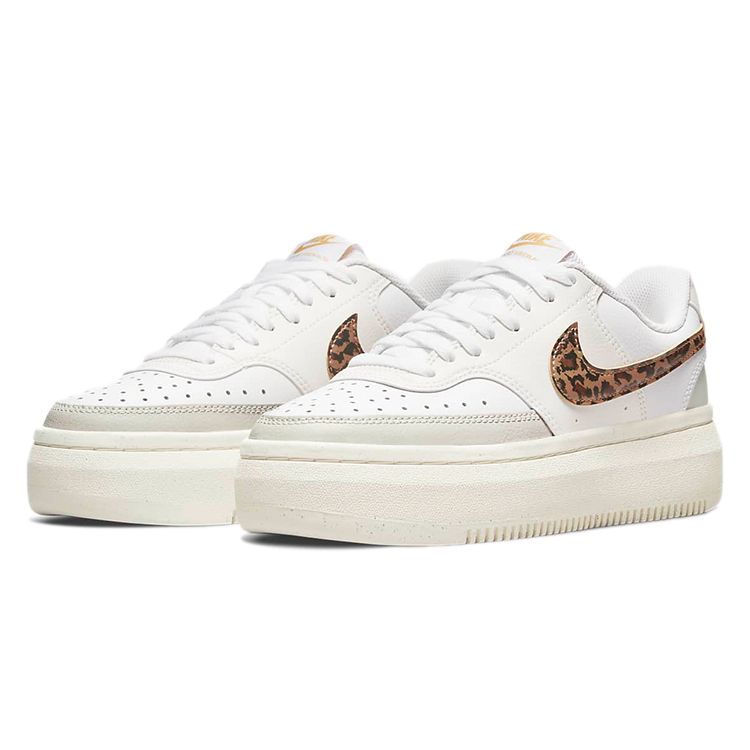 Nike Court Vision Alta Leopard Women Sneakers White Light-Bone Sail DO2791-100