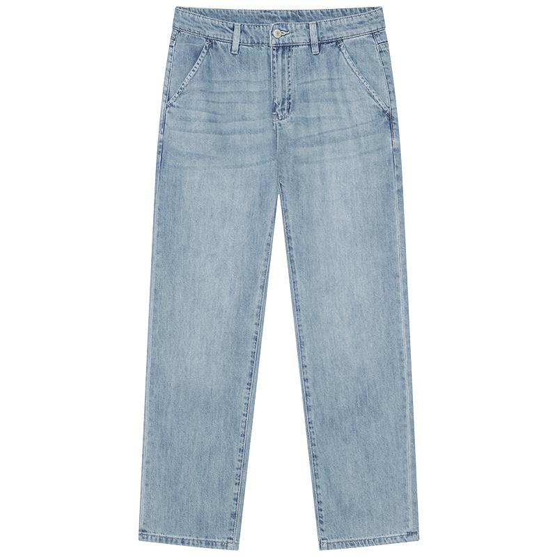 NVG·YOUNG Men's Casual Straight-Leg Stretch Jeans