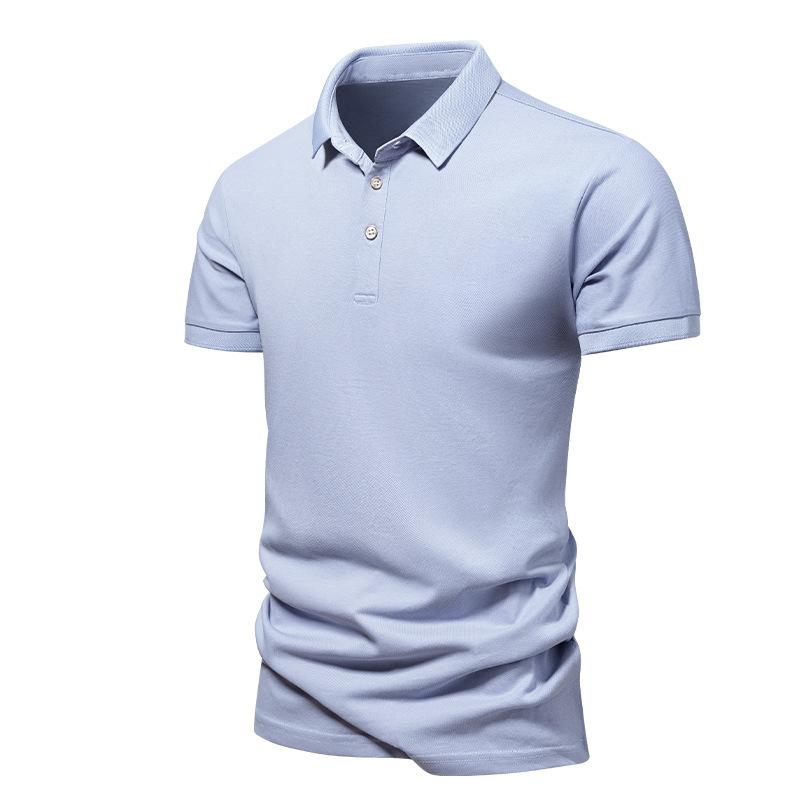 Men's Top Polo Shirt Short Sleeved T-shirt Men's Summer Lapel Bottom Shirt Half Sleeved Shirt