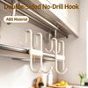 Multifunctional No-Drill Shower Glass Hanging Hook, Heavy Load Storage Hook for Towels Robes Clothes