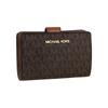 Michael Kors Front Brand Logo PVC (polyvinyl Chloride) Leather Wallet Women's Brown
