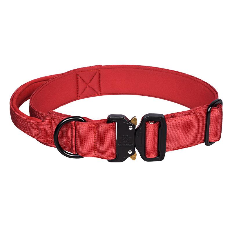 Tactical Collar Nylon Pet Collar Insert Buckle Outdoor Diving Cloth Lining Medium and Large Dog Collar