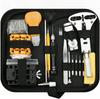 Watch Repair & Maintenance Tool Set with Disassembly Tools, Battery Replacement, and Cloth Bag.