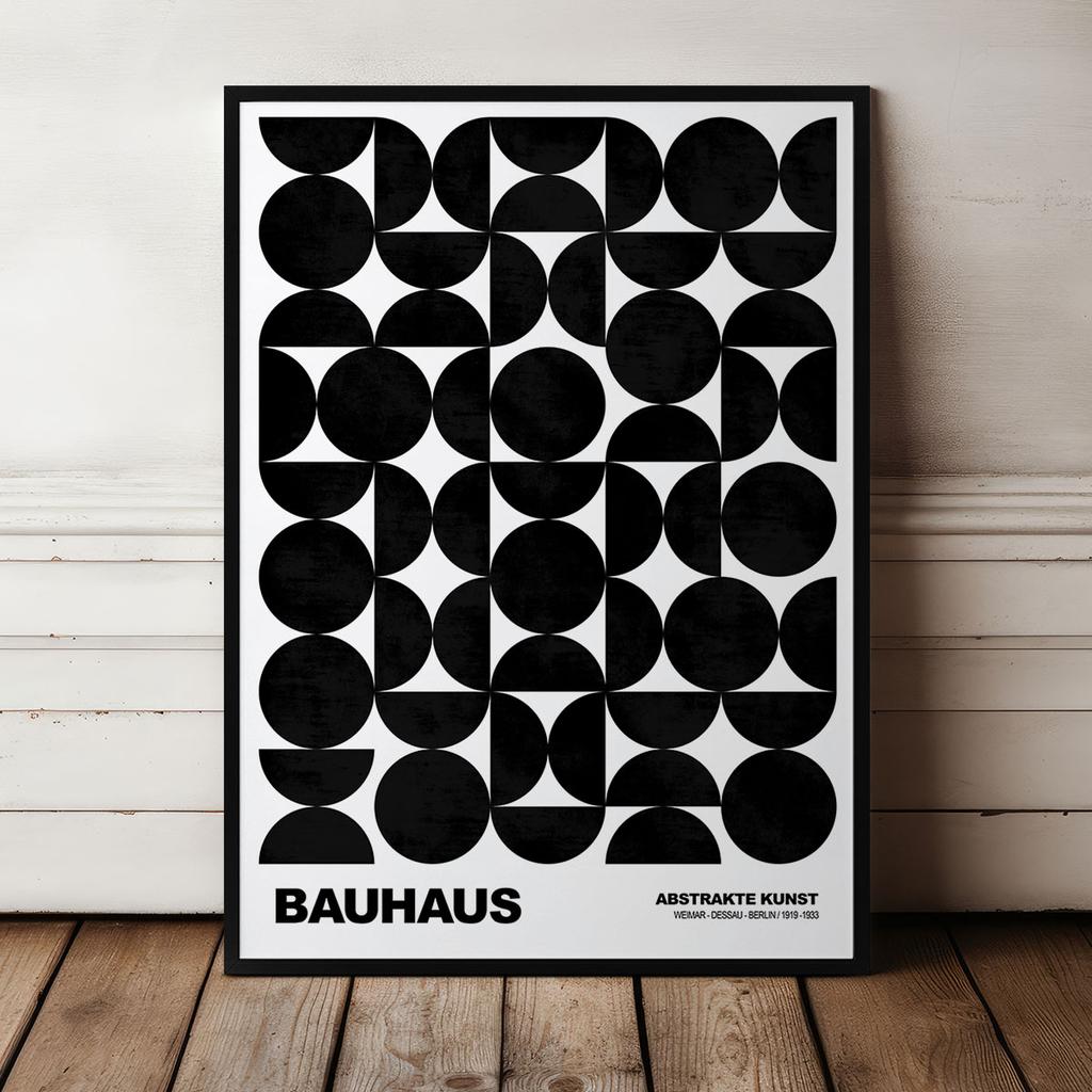 Plakat czarno biały bauhaus