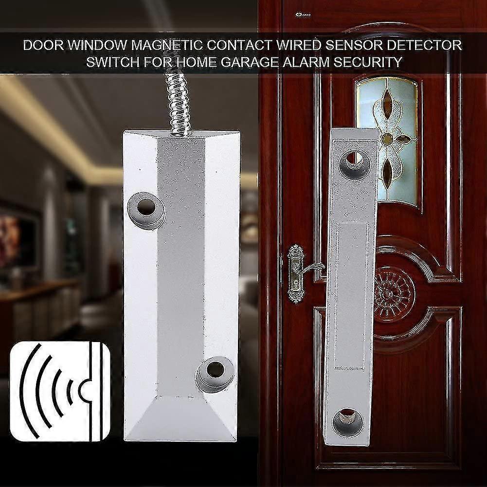 Magnetic Contact Sensor Detector Alarm For Metal Door Window Door Opening Detector Security Alarm System With Cable Safety Kit Of Domestic Garage