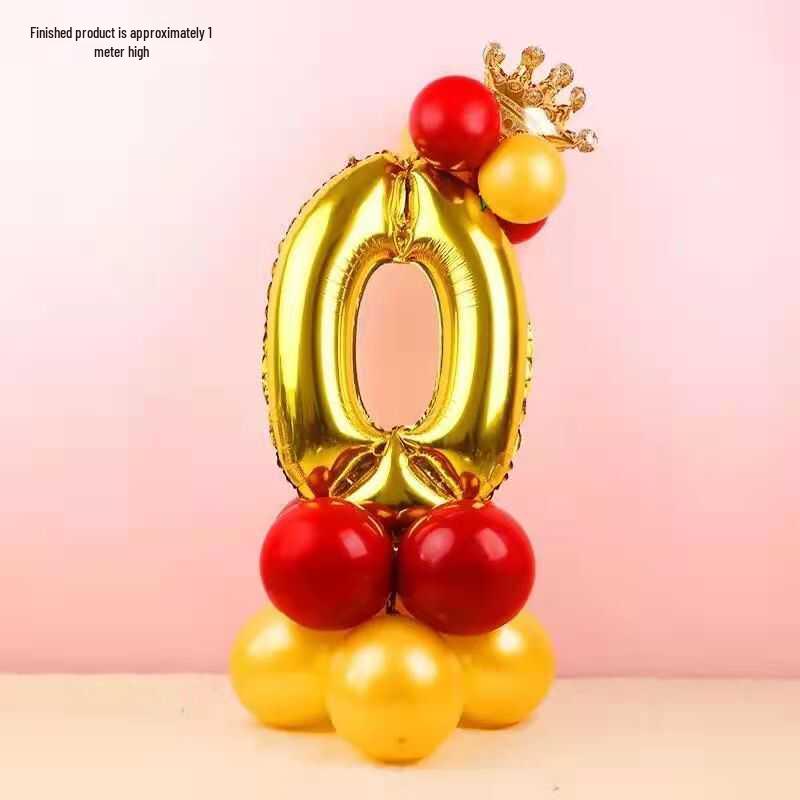 Złote Balony z Cyframi na Urodziny i Imprezy