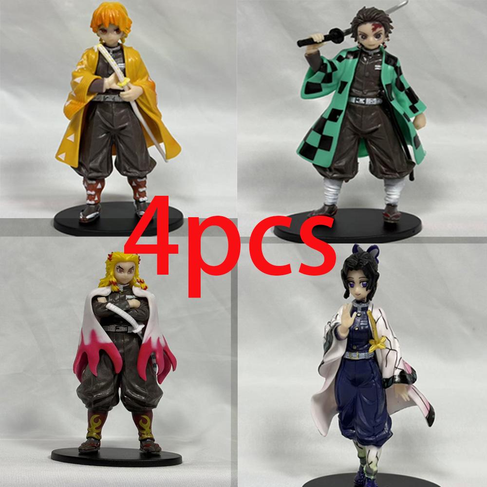 Non-Toxic .Spot Anime Slayer Kimetsu No Yaiba Figure Kamado Tanjirou Action Figure Agatsuma Zenitsu Nezuko Warrior Pvc Model Toys