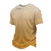 Men's Knit Short Sleeve Shirt, Summer Color Casual Tee, Comfortable Fashion Top