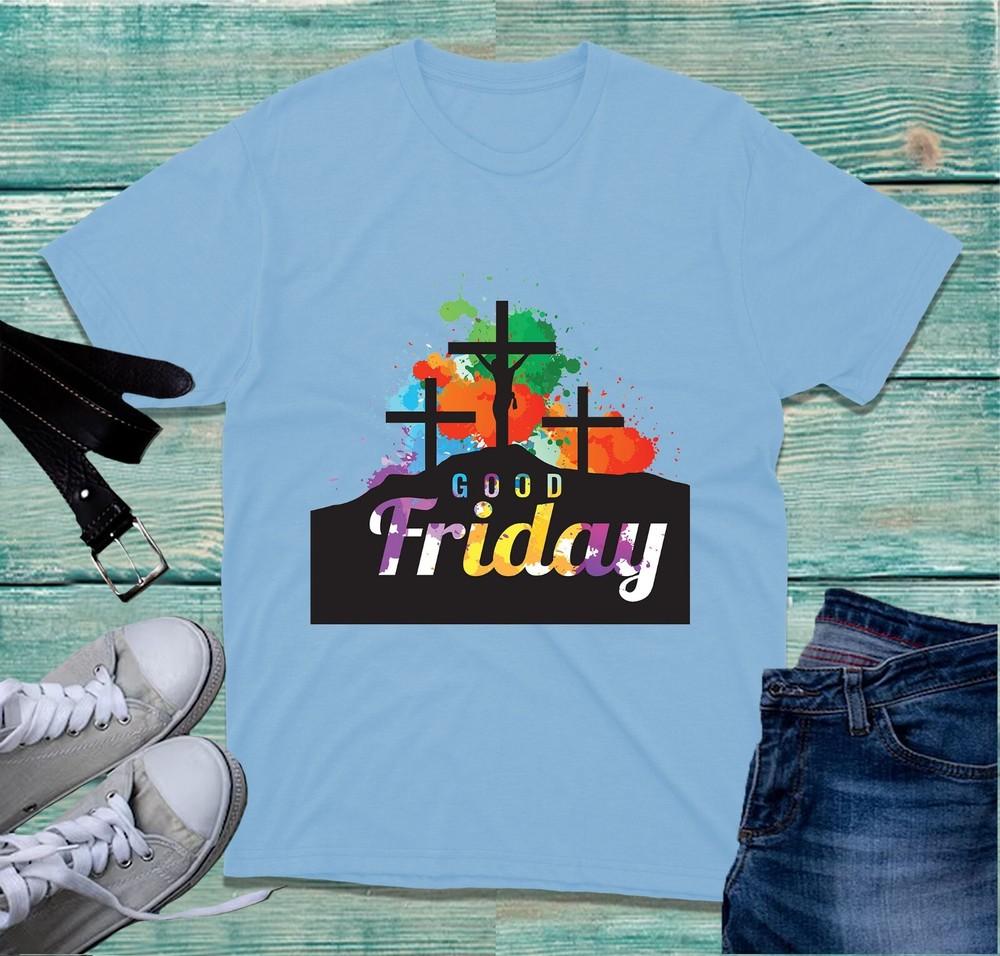 Good Friday Jesus On Cross Faith Tshirt Christian Easter Peace Of Holy Week Top S