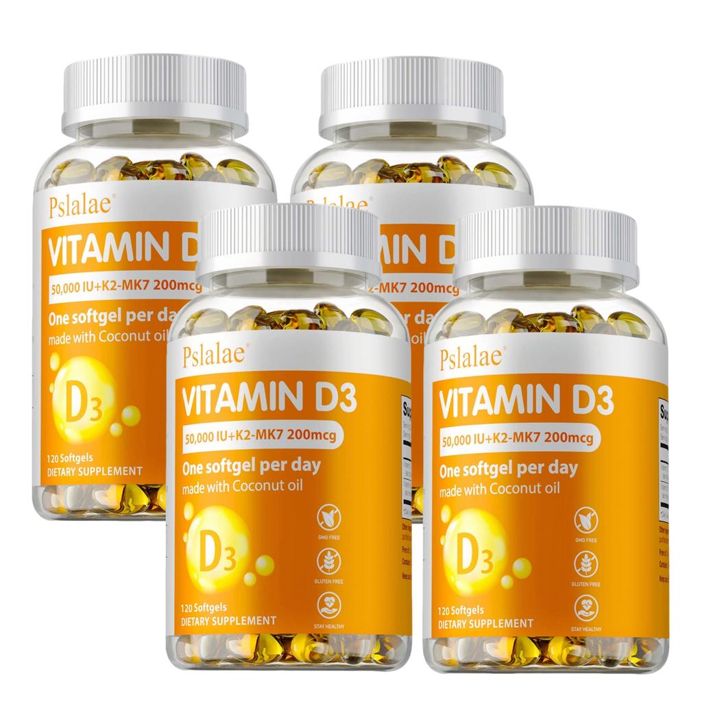 Vitamin D3 capsules, promote calcium absorption, support immune health, nutritional supplement, suitable for both men and women.