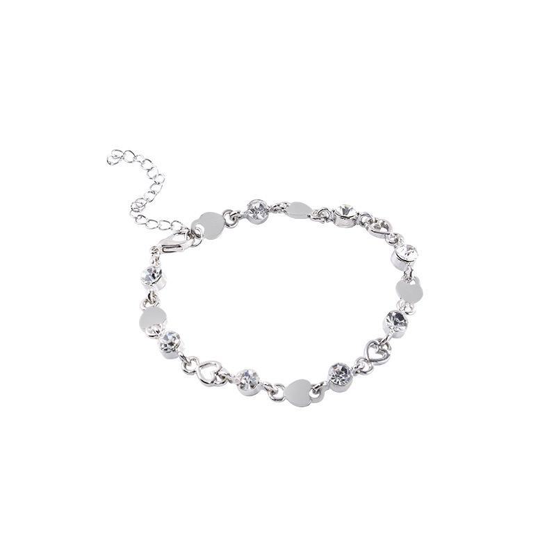 Sweet Love Zircon Bracelet: Trendy Korean Design, Versatile & Elegant Jewelry for Women