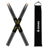 Drumsticks Set of 5A Maple Wood Drum Practice Snare Percussion Sticks with Storage Black 2, Pad, Drum, Case, Christmas, Birthday, Gift,