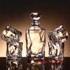720ml Clear Crumpled Paper Whisky Wine Bottle Japanese Art Twist Glassware Crystal Wine Set Irregular XO Whiskey Decanter Glass