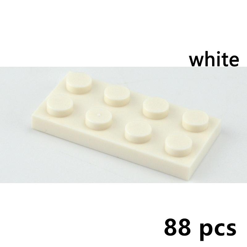 88Pcs Thin Figure Bricks Plate 3020 2x4 Dots Building Blocks Particle Educational Creative Size Compatible Brand Leduo Kid Toys
