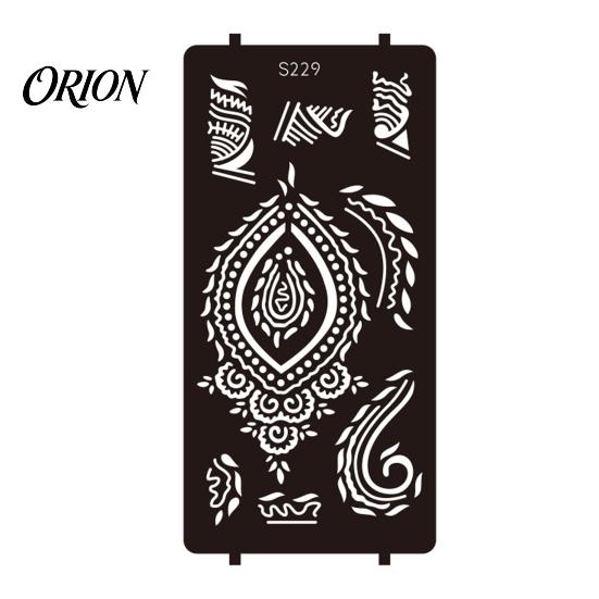 Wedding Henna Stencil Reusable Indian Tattoo Stencils, Mehndi Hand Painting Templates, Bohemian Style DIY Flower Pattern for Body Art, Festival Makeup