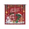 Set Of 2 Merry Christmas Element Print Perforated Curtains Various Sizes Living Rooms Bedrooms Insulation Decoration Curtain Blackout Polyester Ideal