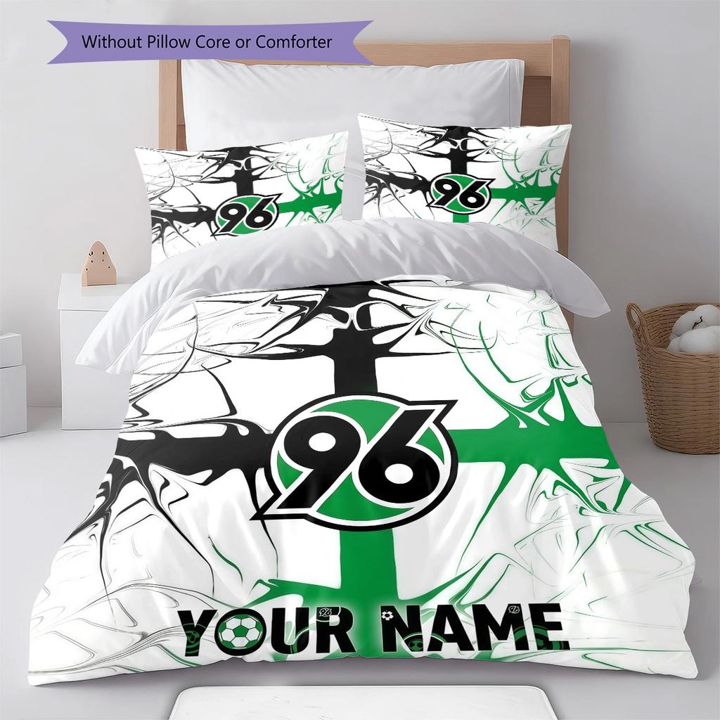 Individueller Name Hannover2 Muster Bettwäsche Steppdecke Set Heimdekoration Geschenk (1 Bettbezug + 2 Kissenbezüge (ohne Füllung))