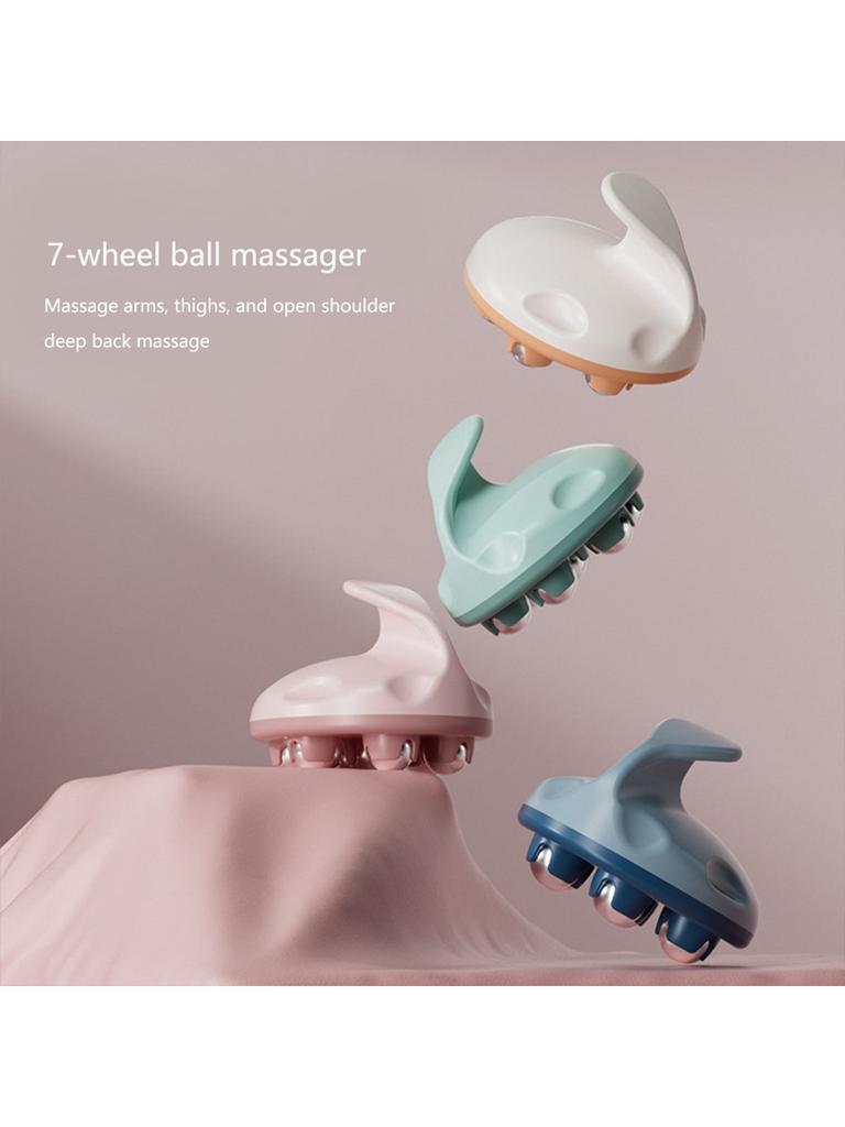 1pc Seven Ball Massage Roller Multi-Use Muscle Relaxer for Abdomen Arms Shoulders Waist Thighs Portable Ergonomic Massager
