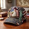 Hot Sale Baseball Cap D Digital Printing Duck Tongue Sunshade Sunscreen American Anniversary Cap
