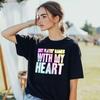 Quit Playing Games With My Heart T-Shirt Funky Print Fancy Dress Weekend 90s