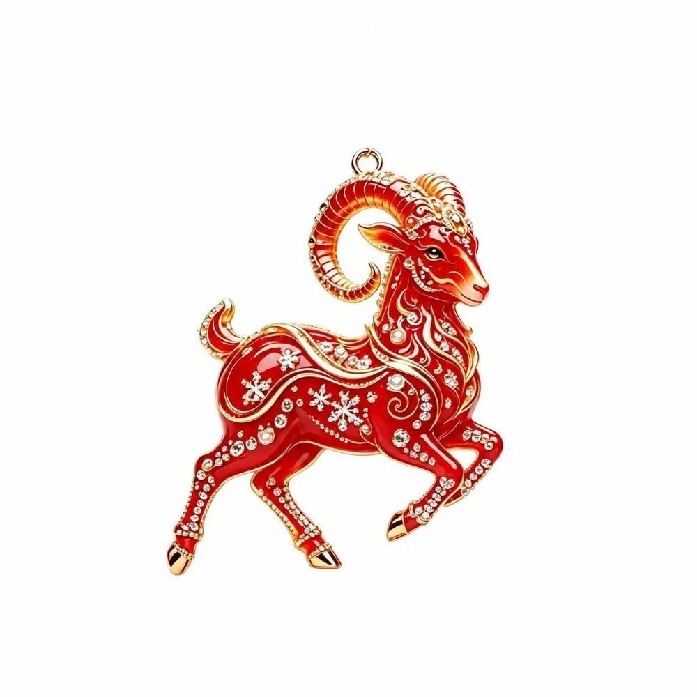 2D Flat Xmas Tree Sheep Hanging Ornaments 2027 Year of The Sheep Keychain Shop Window Display
