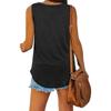 Canotta Calda 2025 Scollo a V Coda di Rondine Senza Maniche Monocolore - T-shirt da Donna Stile Europeo & Americano