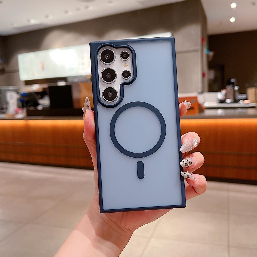 Skin-scrub Samsung S25ultra Mobile Phone Case SAMS24 Simple S22 Magnetic S23Plus Protection Case