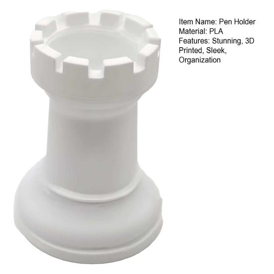 Chess Cart Pen Holder 3D Printed Chess Piece Desk Organizer Minimalist Makeup Brush Storage Cup for Home Office School Supplies