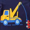 Excavator Print Toddler & Boys' Long Sleeve Pullover – Spring/Autumn Round Neck Shirt