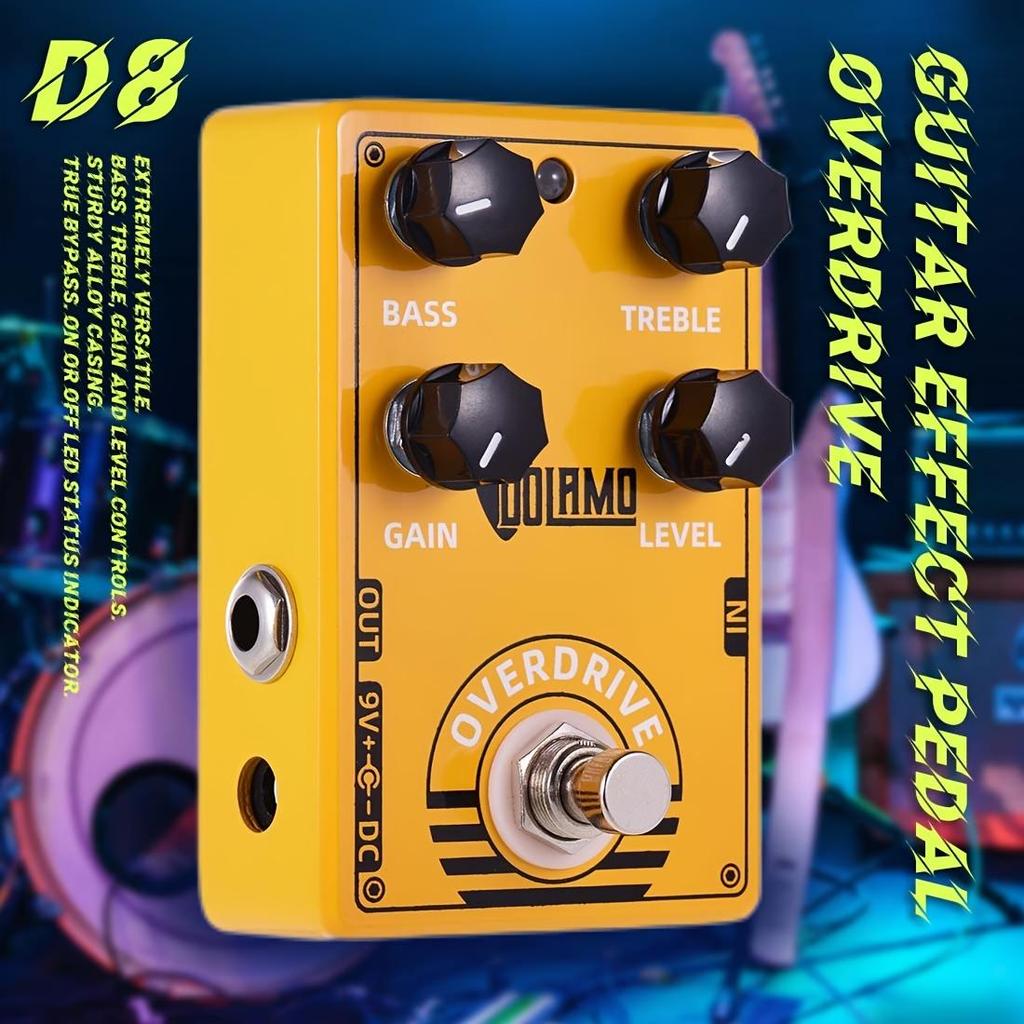 Efekt gitarowy Dolamo True Bypass FUZZ Distortion Overdrive D1 - D14 do gitary basowej