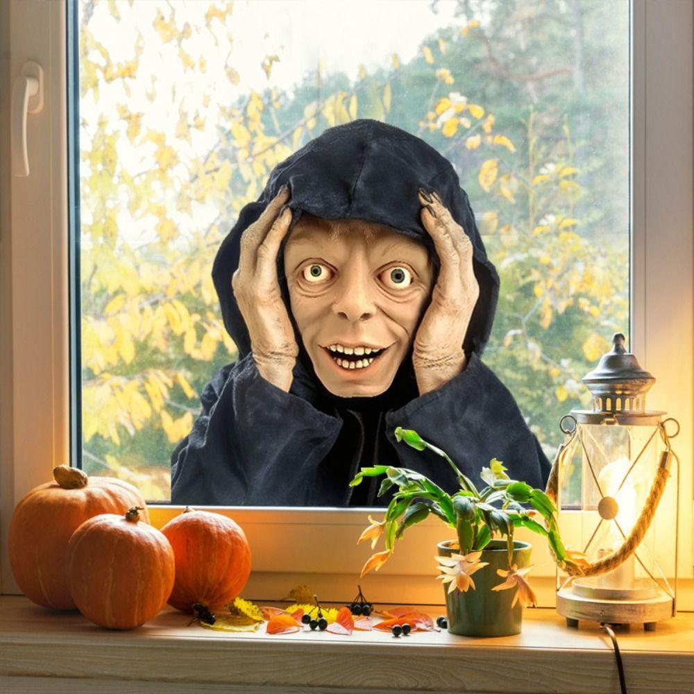 Transparent Background Scary Peeper Freak Sticker Window Clings Halloween